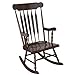 HOMCOM Wooden Baby Nursery Rocking Chair - Dark Brown