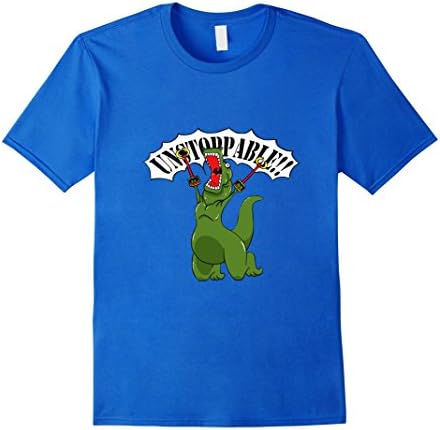 Men's Unstoppable training T rex T shirt funny sarcasm XL Royal Blue