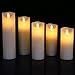 Evenice Flameless LED Candles Flickering pillar Candles Battery Operated Candles Unscented with Timer and Remote Set of 9 Ivory Real Wax Pillar LED Candles with 10-key silicone Remote