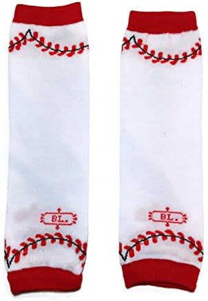 KWC - Sports Baby Leg Warmer/ Leggings (One Size, White Baseball)