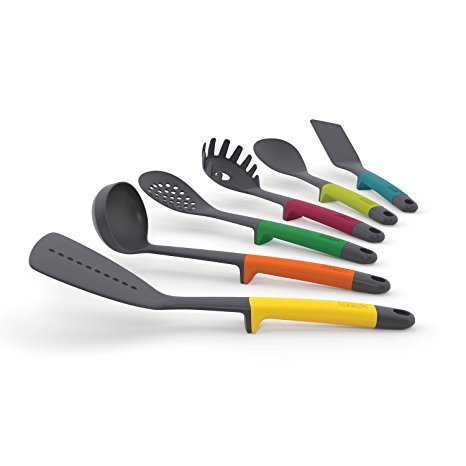 Elevate Carousel Nylon Kitchen Utensil Set with Rotating Storage Stand, 6-piece