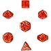 Chessex Dice: Polyhedral 7-Die Vortex Dice Set - Orange w/black CHX-27433