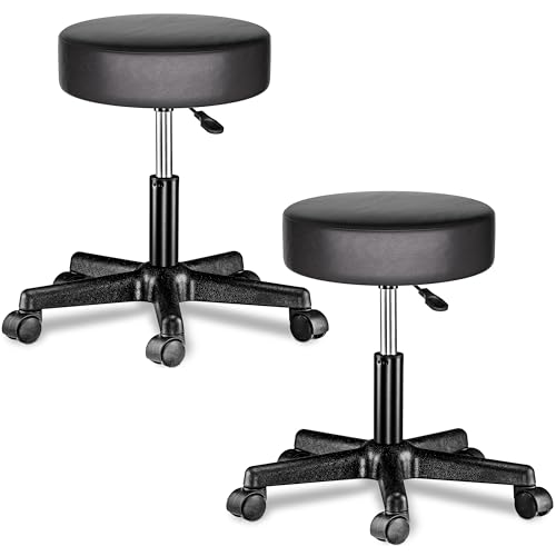 Casaria 2er Set Rollhocker Höhenverstellbar