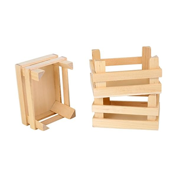 Small Foot Kleine Holzkisten Natur im 3er Set, für Kaufmannsläden oder als Dekoration einsetzbar, ab 3 Jahren, 1808… – Bild 3