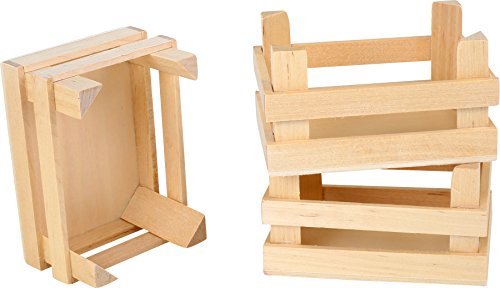 Small Foot Kleine Holzkisten Natur im 3er Set, für Kaufmannsläden oder als Dekoration einsetzbar, ab 3 Jahren, 1808… – Bild 3