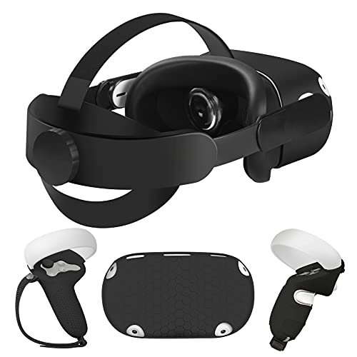 MASiKEN Oculus Quest 2 Accessories 5IN1, Meta Quest Replacement Head