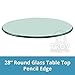 Dulles Glass 28 inch Round Glass Table Top - Tempered - 3/8