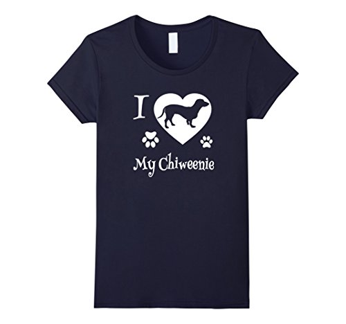 Womens I Love My Chiweenie Chihuahua Dachshund Dog Tshirt Xl - Main Image