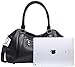 On Clearance! Big Sale! Iswee Women's Genuine Leather Handbag Urban Style Tote Top Handle Shoulder Bag Vintage Satchel Purse (Black-06)
