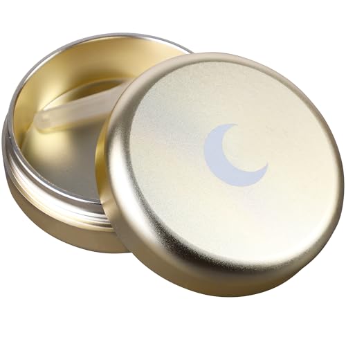 Brando Moon Pocket Storage Case Container Smell Proof and Air Tight - Easy to Carry and Best Way to Preserve & Coffee (Small Gold, Mini)
