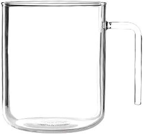 Trendglas Jena Glass Coffee Mugs - 13.5 oz (0.4L) Mug with Handle, Perfect for Latte, Americano, Cappuccinos, Tea Bag, Beverages