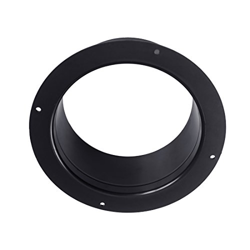 Hon&Guan 4" Duct Connector, Plastic Straight Pipe Flange for Heating Cooling Ventilation System(100mm)