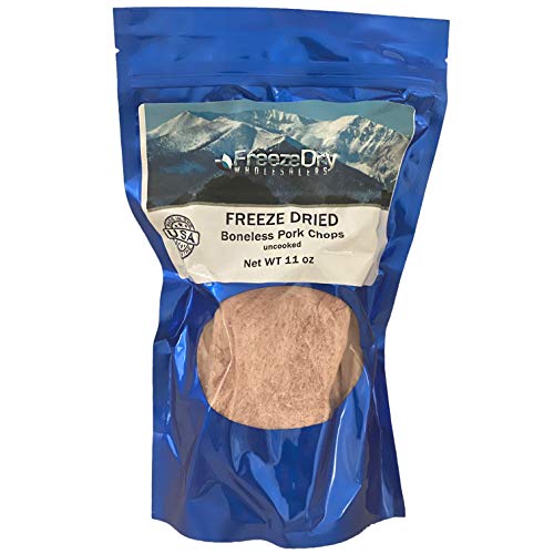 Freeze Dried Pork Chops Uncooked Center Cut Backpacking & Camping
