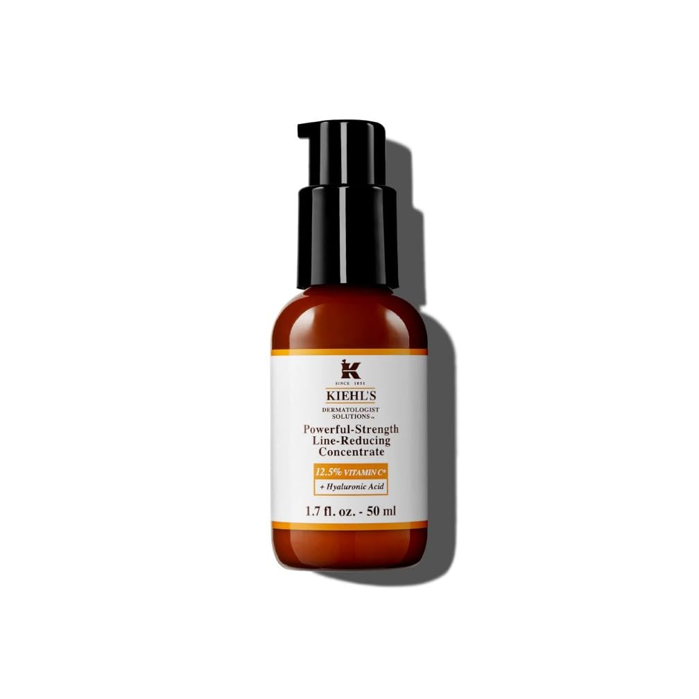 Kiehl's Powerful-Strength 12.5% Vitamin C Serum, Line-Reducing Concentrate Face Serum, 50Ml