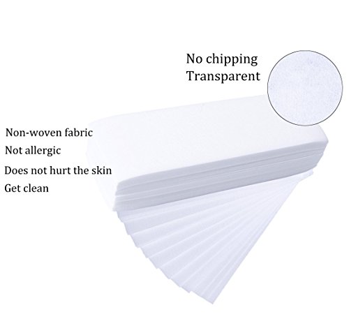 image for YHMALL 200 Pcs Wax Strips - Hair Removal Wax Strips Non Woven Facial &