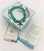 Smiling Wisdom - Aqua Starfish Story Stretch Bracelet Gift Set - You Make a Profound Difference - Friend Teacher Volunteer Caregiver - Teenage Woman - Small Medium - Aqua Starfish