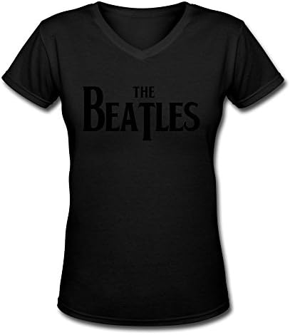 GLYCWH Women's The Beatles Logo T-Shirt Black US Size XXL Funny