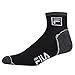 Fila Mens Ankle Socks 6 Pack Jacquard Logo (Black and White, 13-15)