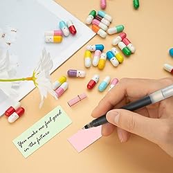 RONRONS 100 Pieces Capsule Letters Message Cute