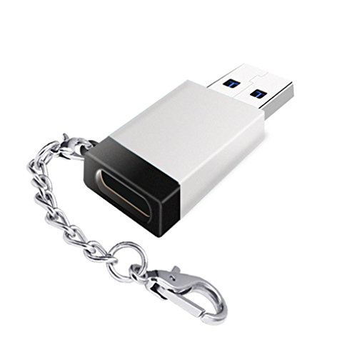 UMFun Adapter Type C Female to USB Male Converter Connector Adapter for Samsung Galaxy S9/S9+ (Silver)