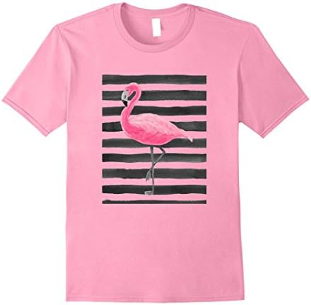 Mens Flamingo Watercolor Print Feminine Girly Womens T Shirt 3XL Pink