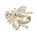 MagiDeal Lovely Small Honey Bee Rhinestone Brooch Pin for Women Gold