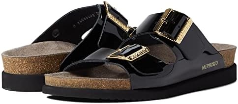 Amazon.com | Mephisto Women's Lissandra Wedge Sandal, Black Helios