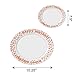 150pcs Rose Gold Premium Plastic Cutlery&Plates Set/Confetti Birthday Tableware Including 25 Dinner Plates, 25 Salad or Dessert Plates & 25 Polished Rose Gold Forks Knives & Spoons & 9oz cups