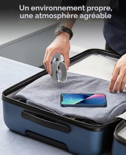 câble USB C, câble de charge magnétique, câble USB C vers USB C de 3,3 pieds câble de type C, câble de charge rapide de type C tressé en nylon