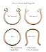 YOVORO 16G 3-4PCS 316L Stainless Steel Septum Piercing Nose Rings Hoop Cartilage Tragus Retainer Body Piercing Jewelry 8-10MM (e: 8pcs Silver-Tone+Rose Gold 8mm)