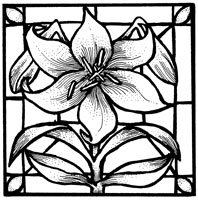 Art Stamps Glass Lily Stained Stamp