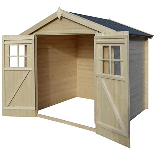 Festnight Abri de Jardin Chalet en Bois pour Bûches de Bois 2 x 2 m 19 mm