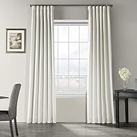HPD Half Price Drapes Half Price Drapes PDCH-KBS21-96 Vintage Textured Faux Dupioni Silk Curtain, Mist Grey, 50 X 96