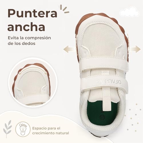 SAGUARO Kids Girl Boy Barefoot Sneakers Lightweight Soft Comfortable Barefoot Shoes Minimalist Trail Shoes for Sport and Daily Use,Beige,27EU
