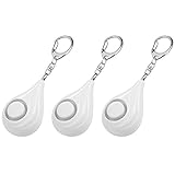 Personal Alarm - HUMUTU Safesound Personal Alarms for Women, 125 db Loud Siren Song Alarm Keychain For Kids Women and Elders with 3 LR44 Batteries included（3 Packs White）
