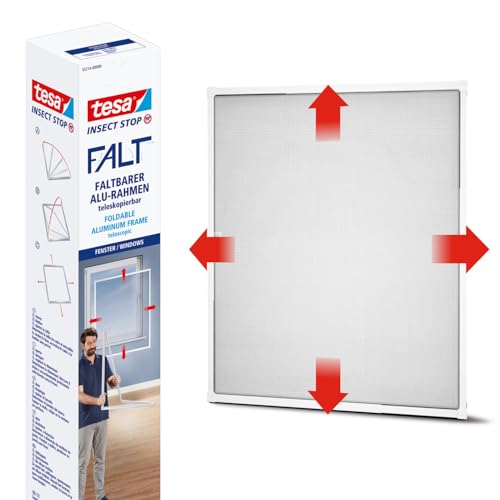 tesa Insect Stop FALT Window Flyscreen - 80-140 cm - White