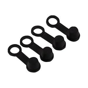 Hlyjoon 4 stuks zwart rubber rem ontluchtingsnippel vet kap stofbescherming 8 mm motorfiets reserveonderdelen geschikt…