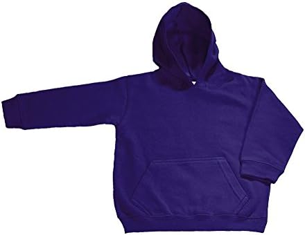 Kiddy Kats Toddler Pullover Hoodie Sweatshirt with Muff Pockets, Purple, 5/6T