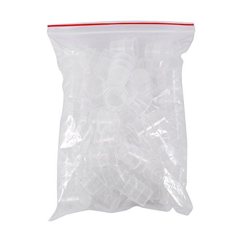 Tattoo Ink Cap Cup Medium Large Plastic Microblading Ink Pigment Cups Accessories for Tattoo Supplies 100Pcs/Set(M) - Thumbnail 2