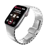 KADES Compatible for Apple Watch Band 42mm, Link Bracelet for Apple Watch Band 44mm Series 5 Series 4 iwatch Bands 42mm with Butterfly Clasp (Silver)