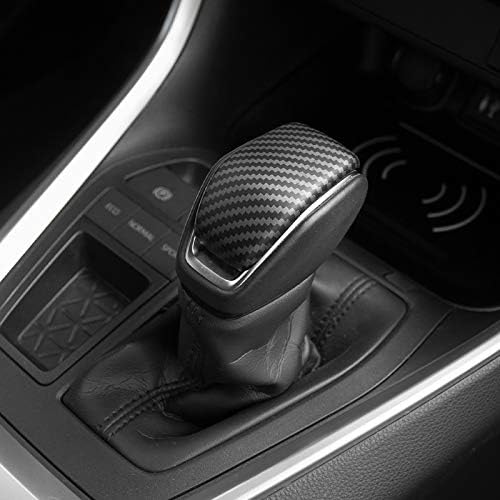 Xipoo Fit Toyota RAV4 Gear Shift Knob Cover Gear Shift Cover Center Console Gear Knob Decorative Trim for 2019 2020 2021 Toyota RAV4 Interior Accessories (Matte Carbon Fiber Pattern): Home Improvement