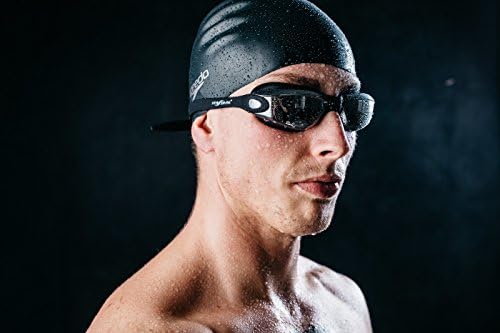 Swim Goggles Silverslick by SwimFreak - UV Mirrored, Anti Fog Unisex Comfort FITFREE CASE Nose Clip Ear Plugs