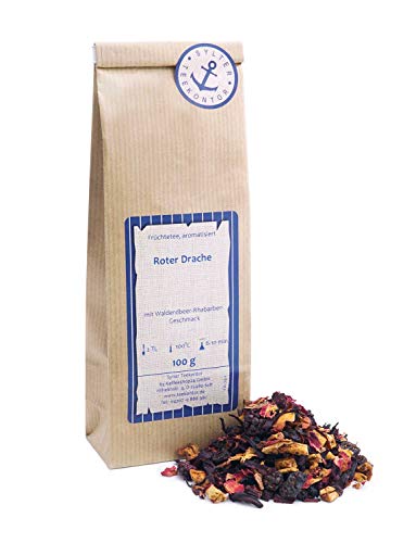 Früchtetee lose Früchtetee Roter Drache Hibiskus Apfel Korinthen Holunder Brombeeren Erdbeer Rote Johannisbeeren Früchte…