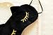 Helen Ou@ Ultra Cute Eyes Mask Cat Pattern Sleeping Eyeshade for Home and Travel Black