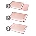 LAPOND Leather Sleeve Case for MacBook 12 Inches,Laptop Case Bag with Mouse Pad (Rose Gold)