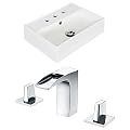 23-in. W x 15-in. D Above Counter Oval Vessel In White Color For Single Hole Faucet