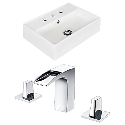 23-in. W x 15-in. D Above Counter Oval Vessel In White Color For Single Hole Faucet