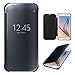 Xtra-Funky Case Compatible with Samsung Galaxy Note 5 (N920), Smart Date/Time View Mirror Shiny Flip Hard Cover with Sleep/Wake Function - Midnight Blue
