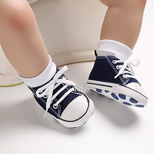 image for SOFMUO Unisex Baby Girls Boys Canvas Shoes Soft Sole Toddler First Wal