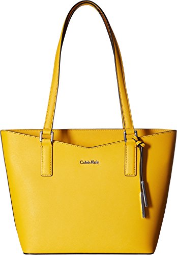 Calvin klein women s key item saffiano tote mango handb…